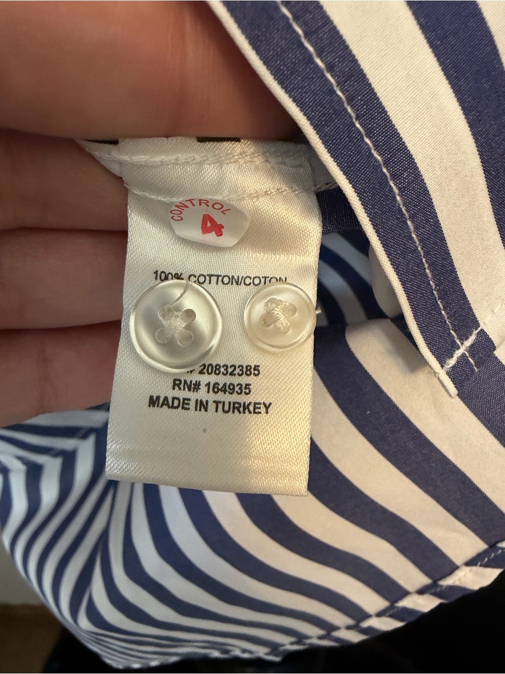 Frances Valentine Perfect Button Down Striped Large Classic Business Casual - Picture 3 of 4